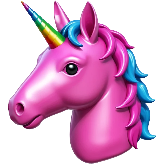   jeff koons style art pink meat  unicorn pinata  emoji