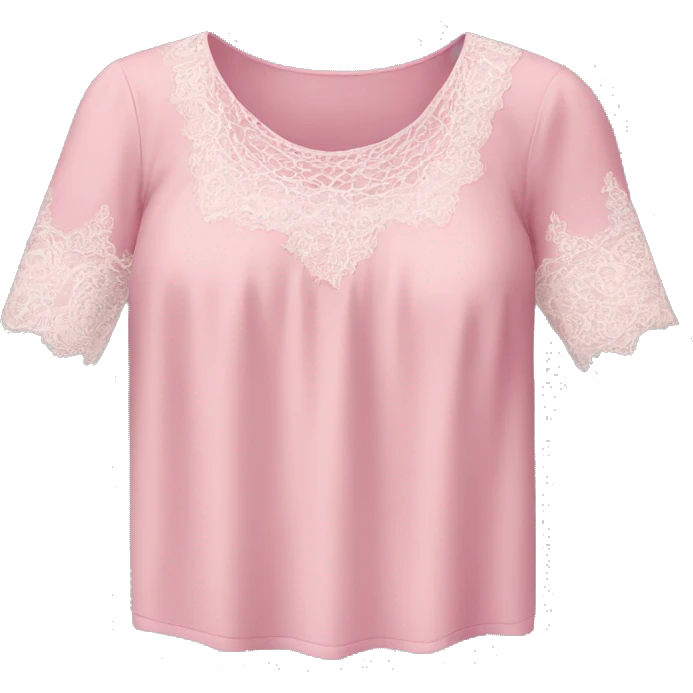  pink top with lace emoji