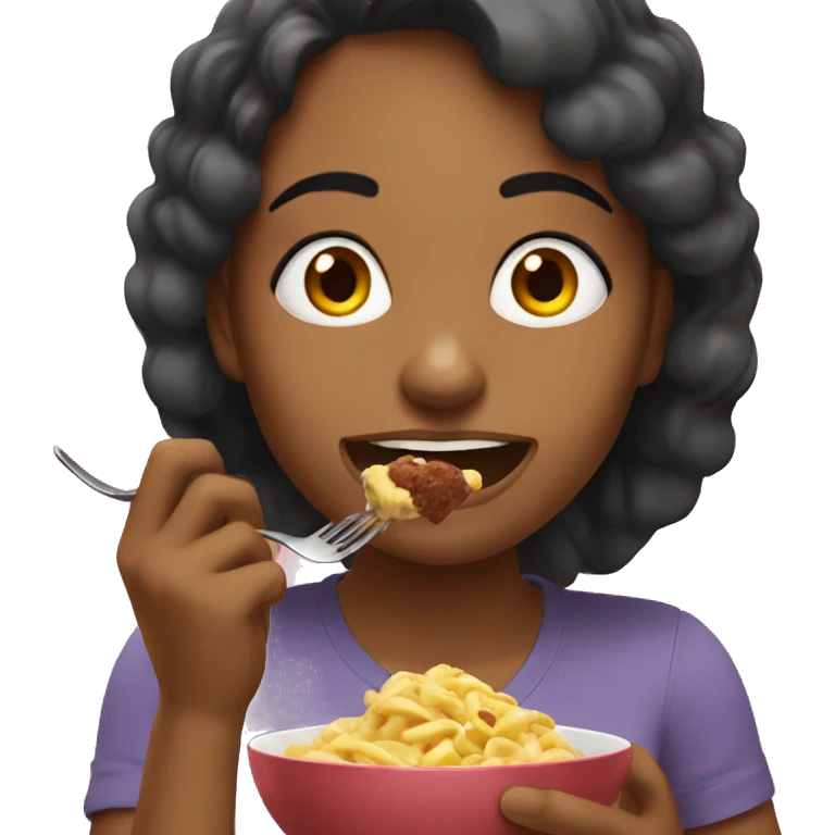 Women eating a बर्गर emoji