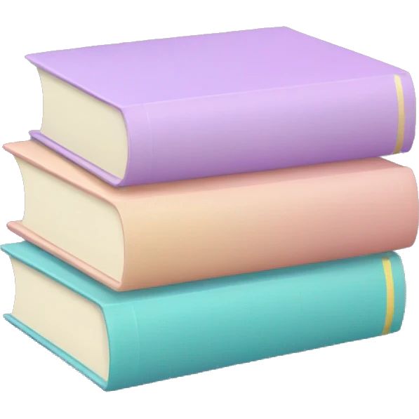 Stack of pastel books  emoji