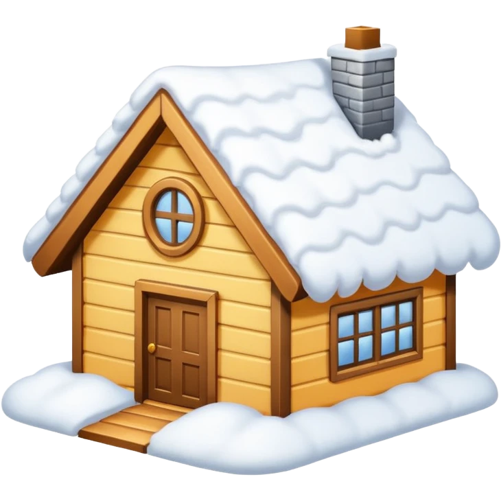  snow that accumulates on the roof  emoji