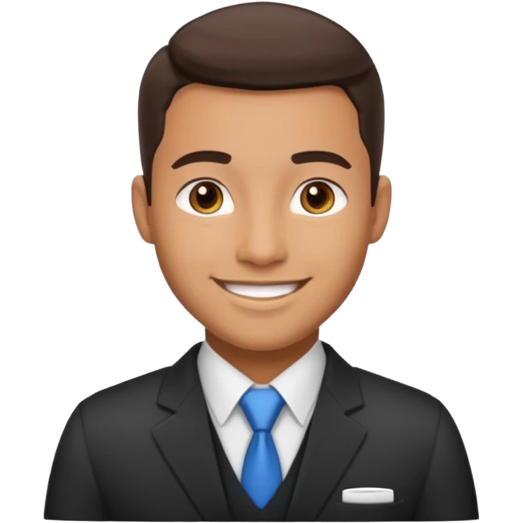 Je veux un réceptionniste d"hotel élégant masculin métissé emoji