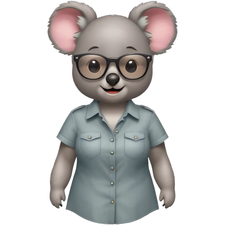 Koala vestido de directora de cine emoji