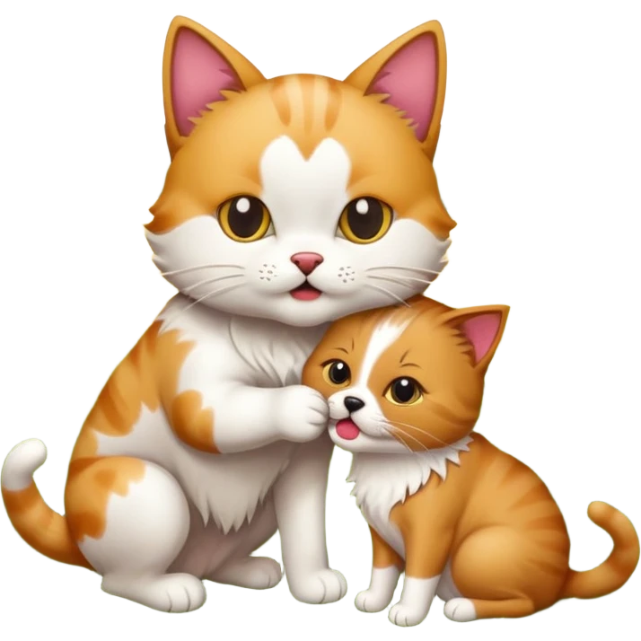 кот ест собаку emoji