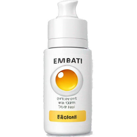 eye cream bottle with label emoji