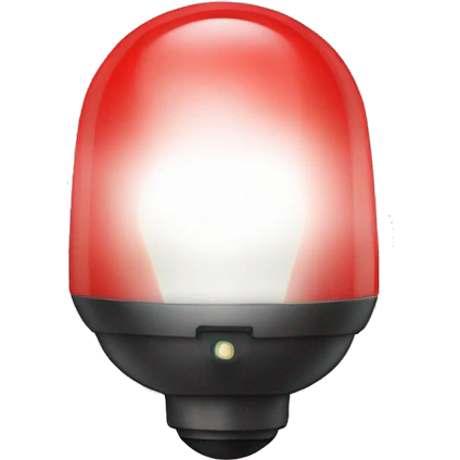 An alarm light🚨 with an anxious expression, red emoji