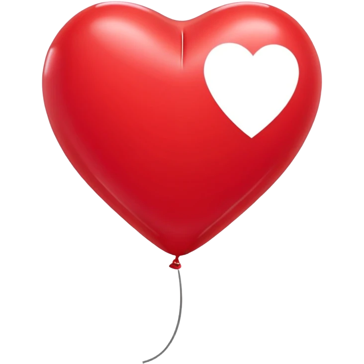 Romantic heart-shaped balloon emoji