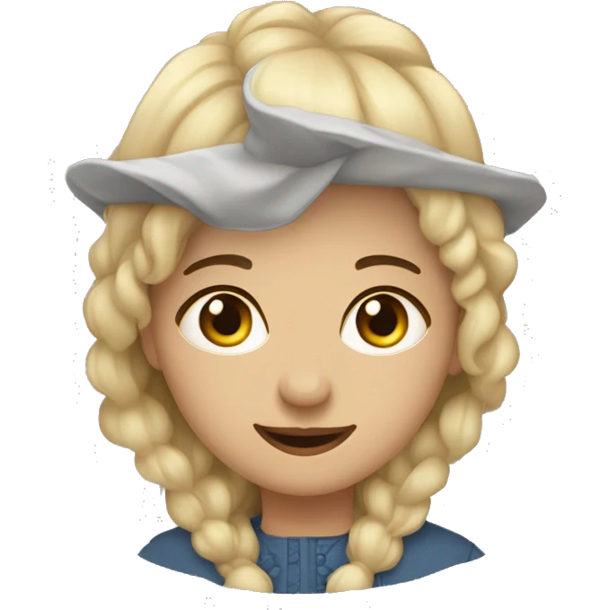 женщина с длинными светлыми волосами с ноутбуком emoji