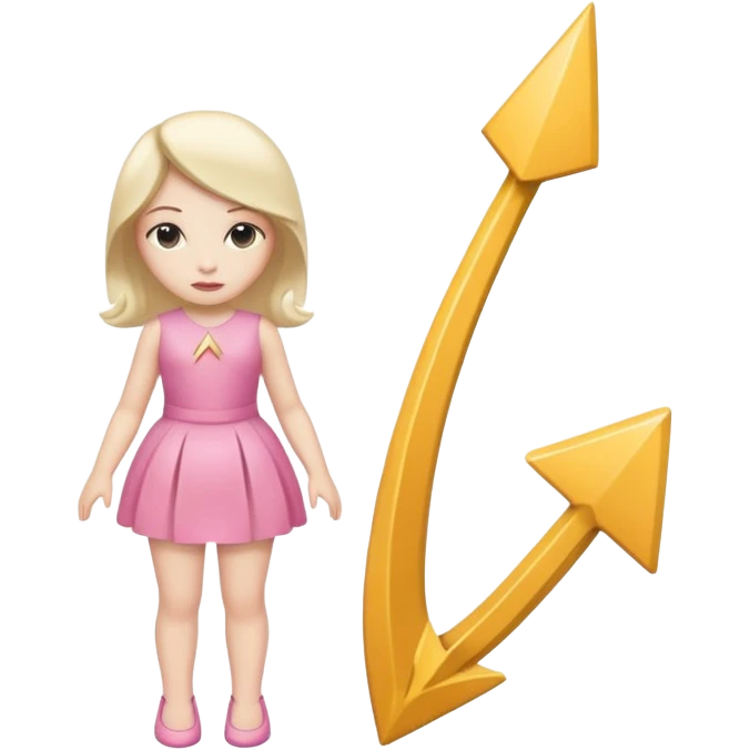 The male symbol but the male arrow is bent/curved downwards, and there is a female stem too so its like a sissy icon (a sissy/feminine boy icon), for sissy boys, sissy girls emoji