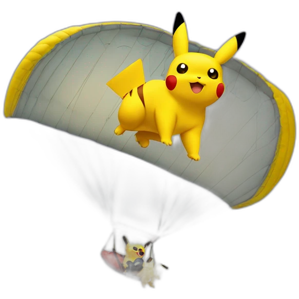 pikachu paragliding emoji