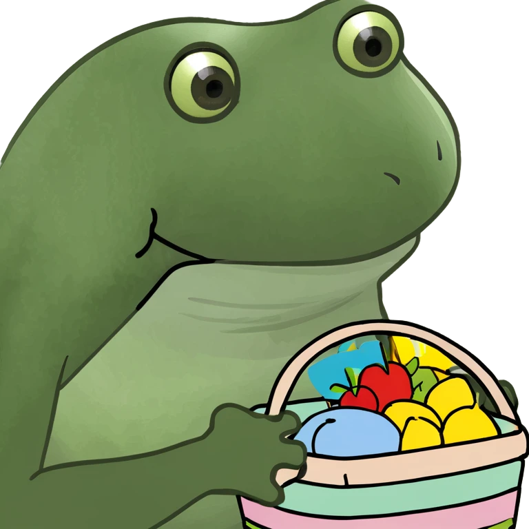 Pastel woven cute picnic basket emoji