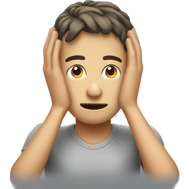 Hands on head emoji