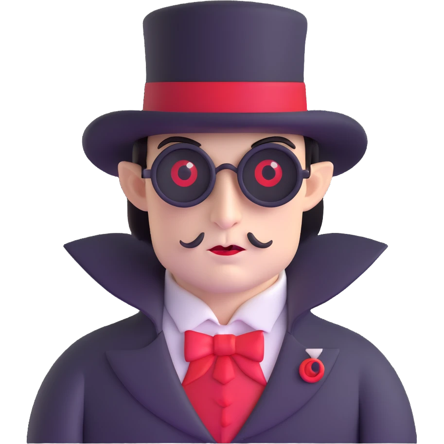 vampire with a monocle emoji