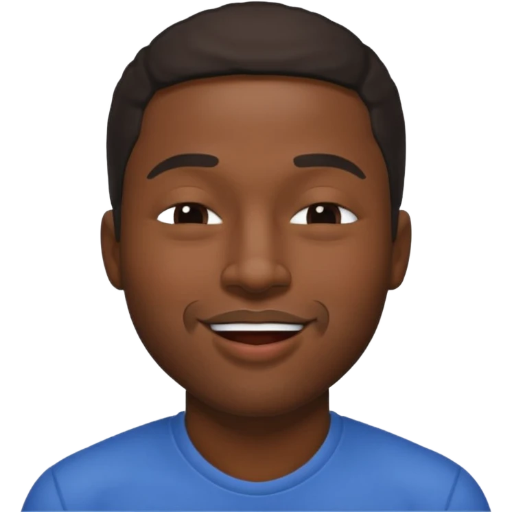 Black man squinting kiss face eyes closed  emoji