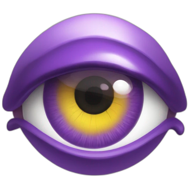 majestic godly violet iris eyeball serious intense symmetrical knowledgable emoji