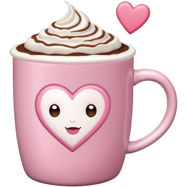 Pink mocha aesthetic  no face emoji