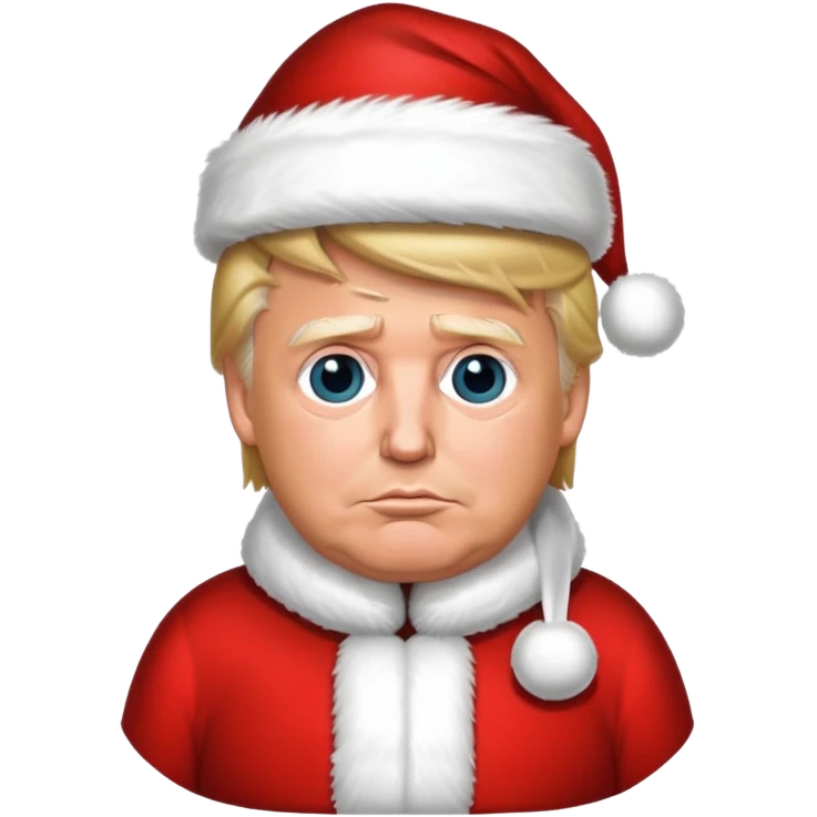 Donald trump in a Santa suit emoji