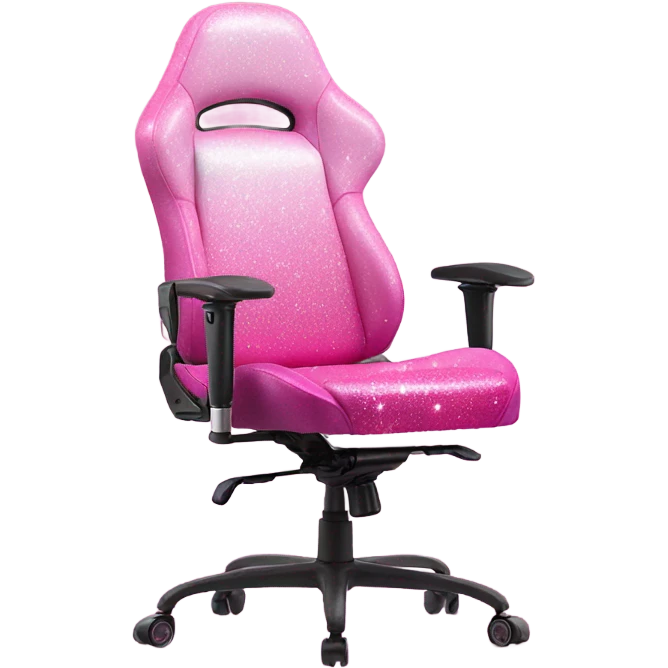 Pink ombre gaming chair with glitter  emoji