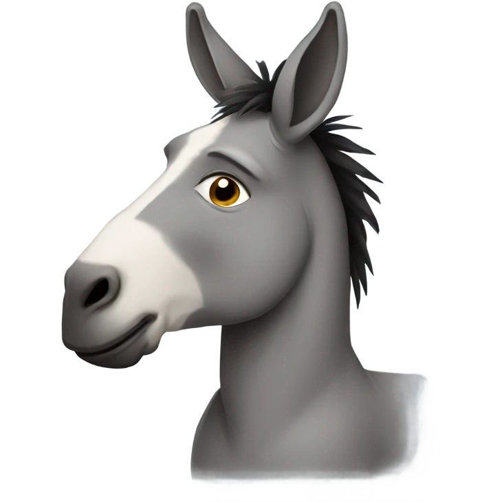 A sad donkey use a ipad  emoji