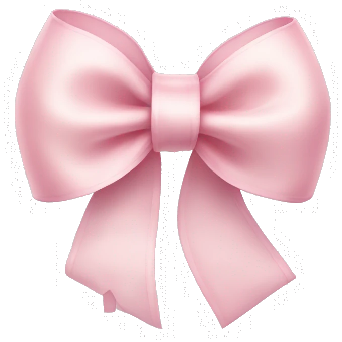 light pink ribbon bow emoji