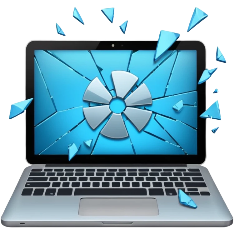 shattered laptop emoji