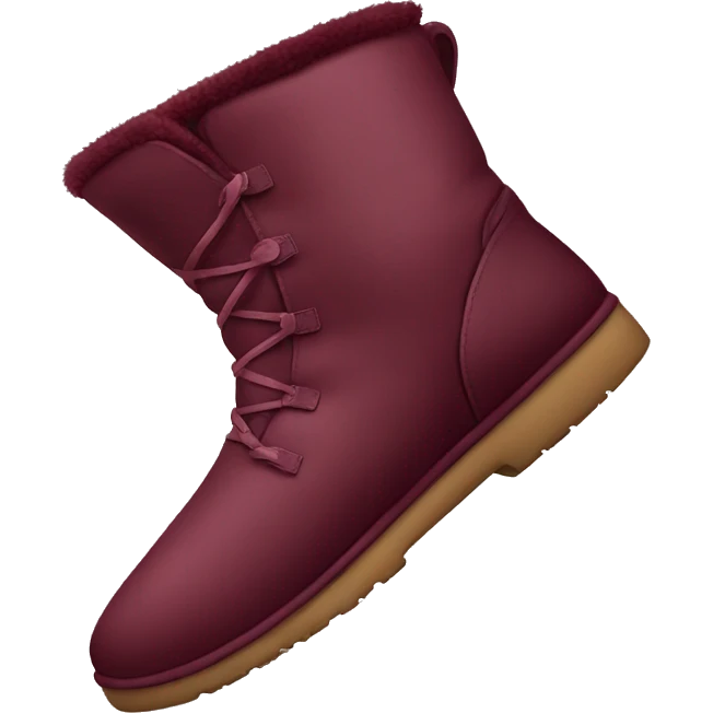 realistic burgundy uggs emoji