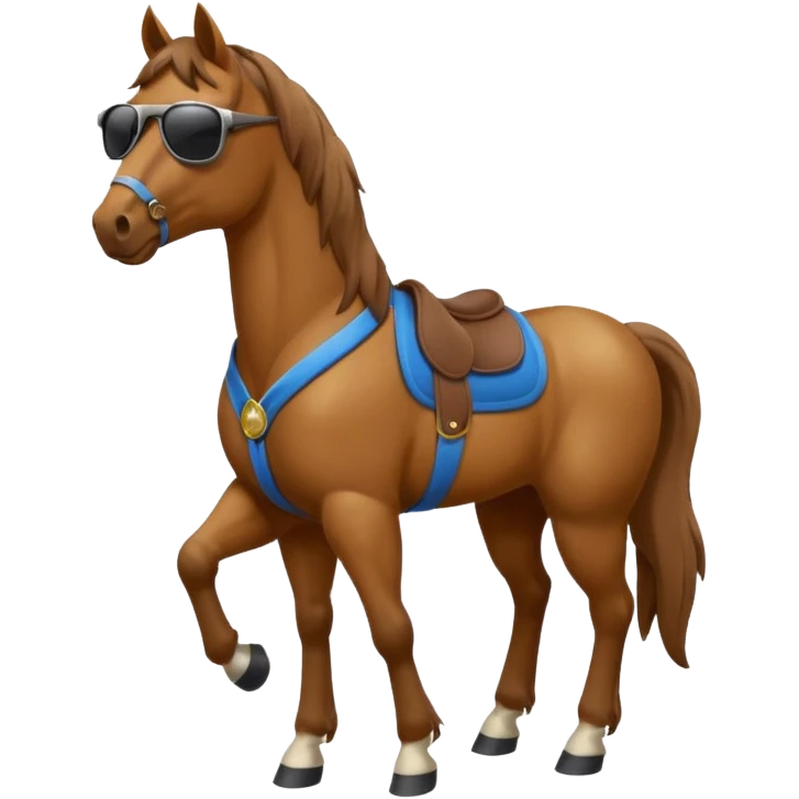 Horse with sunglasses emoji