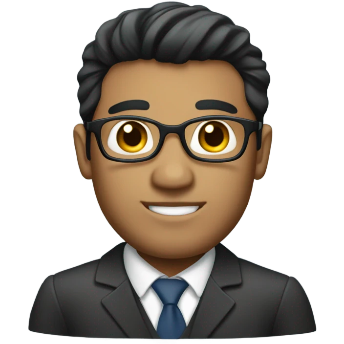 a bussinesman who has medium skin dark hair emoji