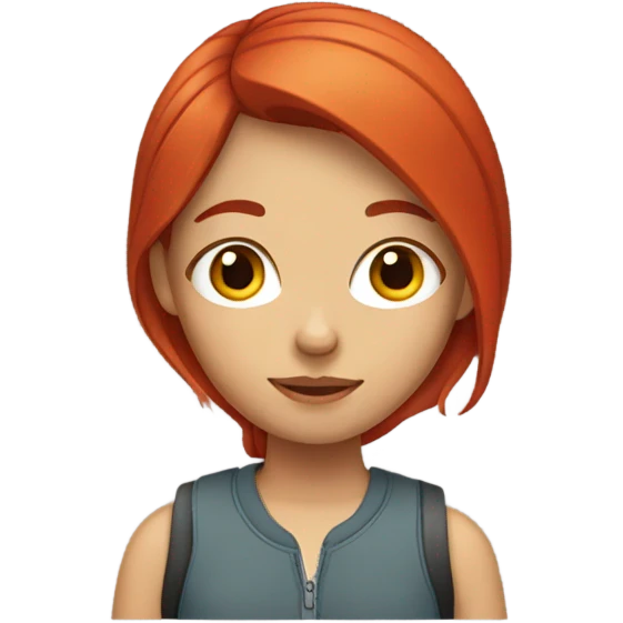 Girl with a red hair emoji
