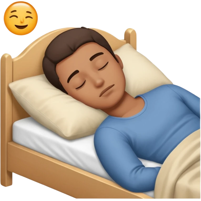 guy asleep on the bed emoji