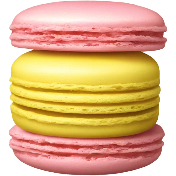 Realistic one yellow macaron  emoji