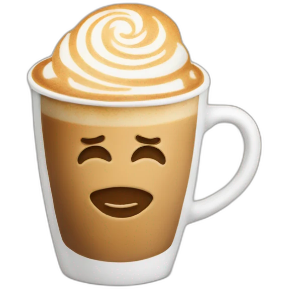 latte art react emoji