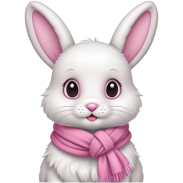 Cute bunny with scarf  emoji