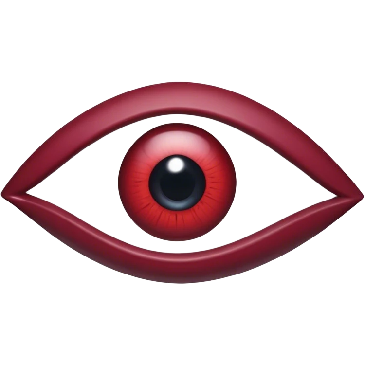 The evil eye Burgundy emoji