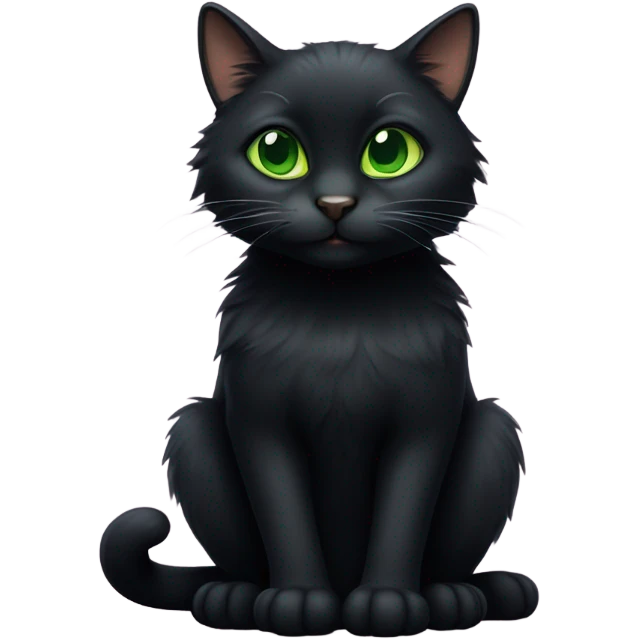 Black cat cute emoji
