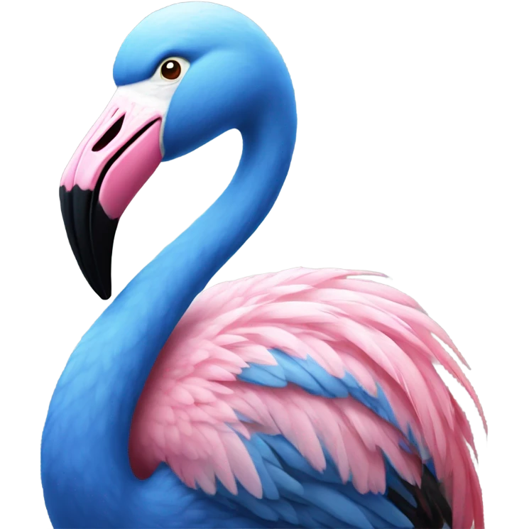 Blue flamingo  emoji