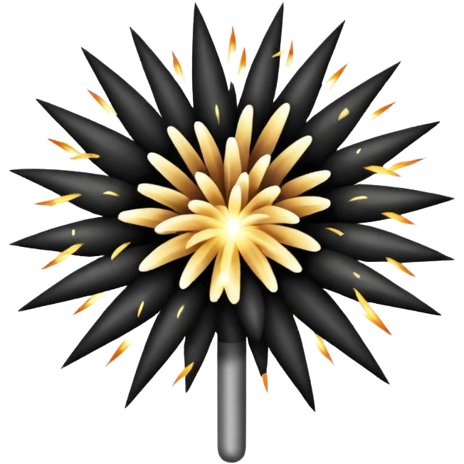 black and white firework emoji emoji