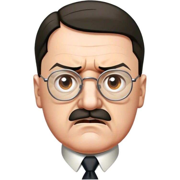 Adolf hitler with glasses make it look angry at Jews  emoji