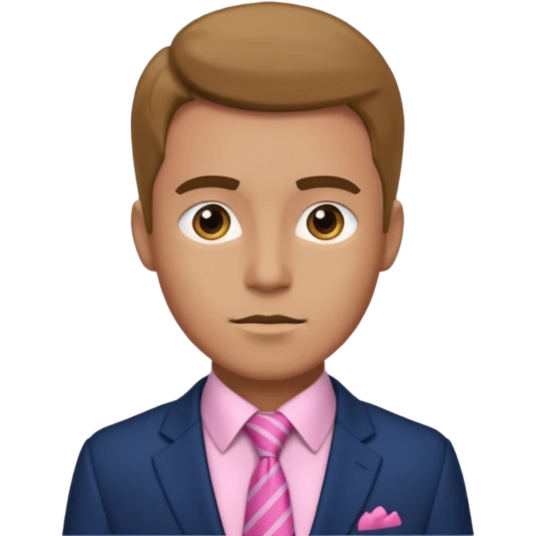 man with pink tie and blazer emoji