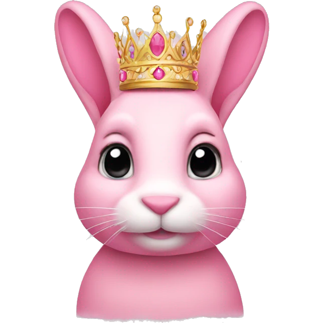 pink rabbit with tiara emoji