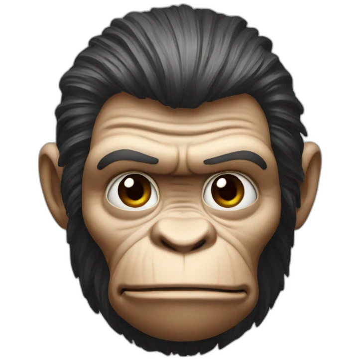 Caesar planet of the apes head emoji