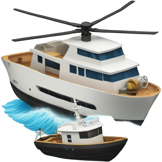 Boat and helicopter  emoji
