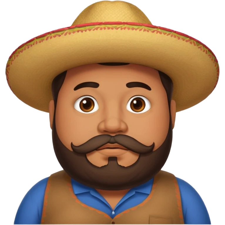 Chubby Mexican man with beard  emoji
