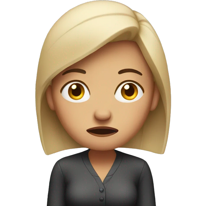 unhappy woman emoji