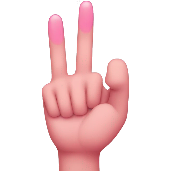 Pink finger emoji