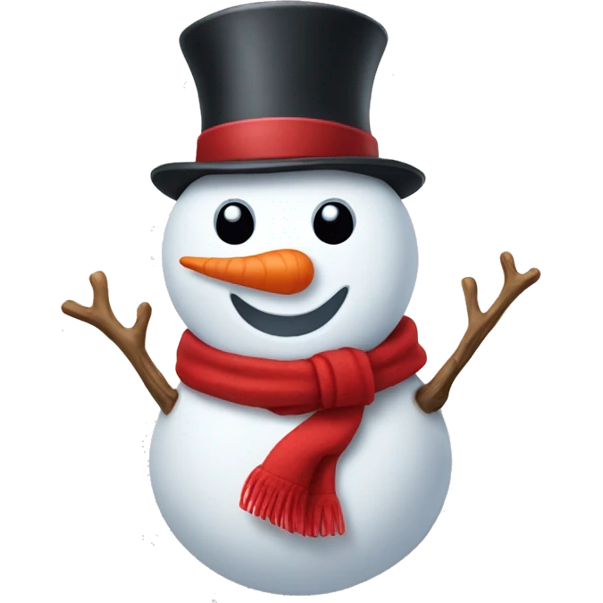 a snowman in a red hat emoji