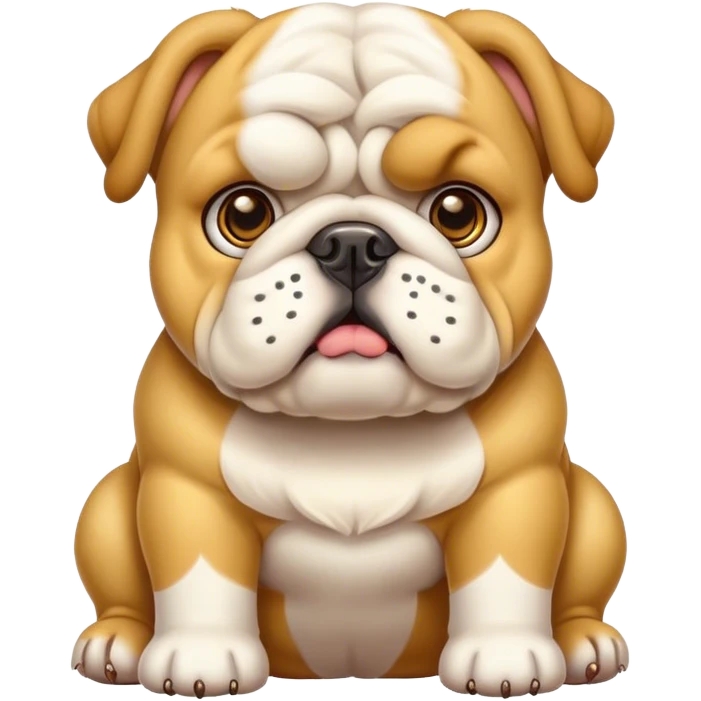 bulldog  golden emoji
