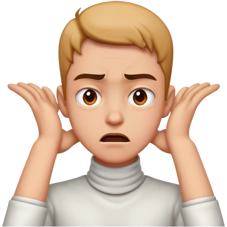 Human mad with hands on neck emoji