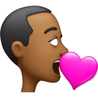 blowing a pink heart  emoji