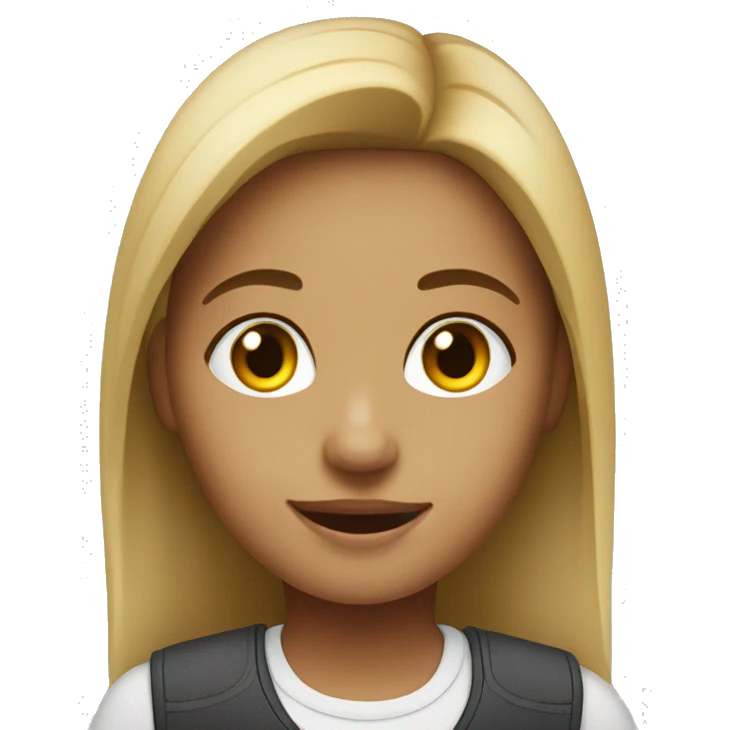 Girl with some withe hire  emoji